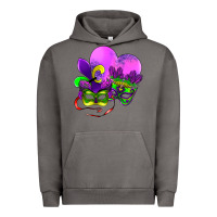 Pigment Tornado mardi gras heart and mask Urban Hoodie - AdoDesignShop