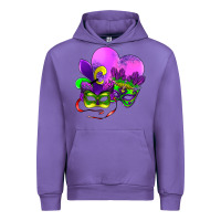 Tulip mardi gras heart and mask Urban Hoodie - AdoDesignShop