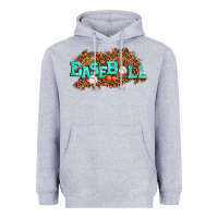 Heather Grey baseball Heavyweight Hoodie - texasbilliewilder