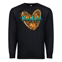 Black thankful pumpkin heart Premium Sweatshirt - RanaPortraitStore