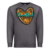 Charcoal Heather thankful pumpkin heart Premium Sweatshirt - RanaPortraitStore