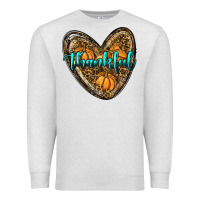 Oatmeal Heather thankful pumpkin heart Premium Sweatshirt - RanaPortraitStore