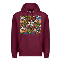 Burgundy sunflower mexican flag tumbler Premium Hoodie - JahusDesignShop
