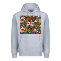 Heather Grey sunflower mexican flag tumbler Premium Hoodie - JahusDesignShop