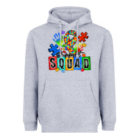 Heather Grey support squad autism Heavyweight Hoodie - Zillion Design Studio