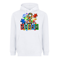 White support squad autism Heavyweight Hoodie - Zillion Design Studio