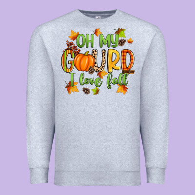 Oh My Gourd I Love Fall Premium Sweatshirt Designed By Zillion Design Studio