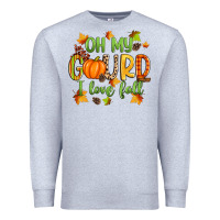 Heather Grey oh my gourd i love fall Premium Sweatshirt - Zillion Design Studio