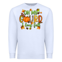 White oh my gourd i love fall Premium Sweatshirt - Zillion Design Studio