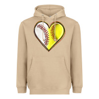 Mushroom baseball and softball heart Heavyweight Hoodie - texasbilliewilder