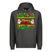 Charcoal Heather merry Christmas with Santa Claus Premium Hoodie - AdoDesignShop