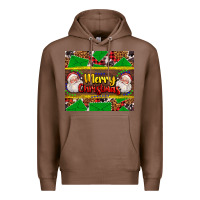 Chestnut merry Christmas with Santa Claus Premium Hoodie - AdoDesignShop