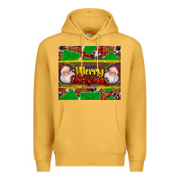 Mustard merry Christmas with Santa Claus Premium Hoodie - AdoDesignShop