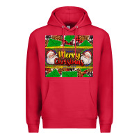Cardinal merry Christmas with Santa Claus Premium Hoodie - AdoDesignShop