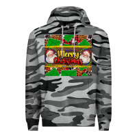 Slate Camo merry Christmas with Santa Claus Premium Hoodie - AdoDesignShop