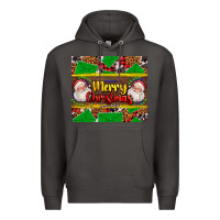 Smoke merry Christmas with Santa Claus Premium Hoodie - AdoDesignShop