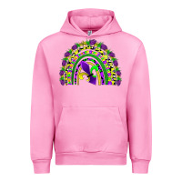 Fuchsia Pink mardi gras rainbow Urban Hoodie - AdoDesignShop
