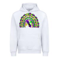 White mardi gras rainbow Urban Hoodie - AdoDesignShop