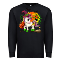 Black halloween unicorn Premium Sweatshirt - Zillion Design Studio
