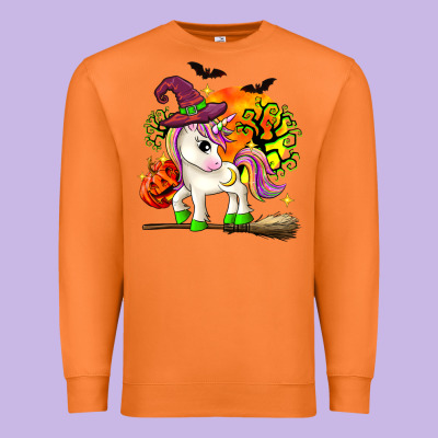 Halloween Unicorn Premium Sweatshirt Designed By Zillion Design Studio