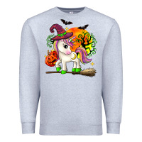 Heather Grey halloween unicorn Premium Sweatshirt - Zillion Design Studio