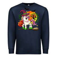 Navy halloween unicorn Premium Sweatshirt - Zillion Design Studio