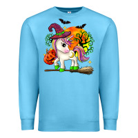 Ocean Blue halloween unicorn Premium Sweatshirt - Zillion Design Studio