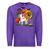 Purple halloween unicorn Premium Sweatshirt - Zillion Design Studio