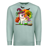 Seafoam halloween unicorn Premium Sweatshirt - Zillion Design Studio