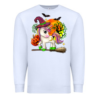 White halloween unicorn Premium Sweatshirt - Zillion Design Studio
