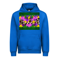 Cobalt mardi gras Leopard and heart Urban Hoodie - AdoDesignShop