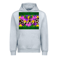 Heather Grey mardi gras Leopard and heart Urban Hoodie - AdoDesignShop