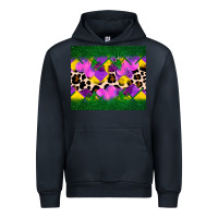 Navy mardi gras Leopard and heart Urban Hoodie - AdoDesignShop