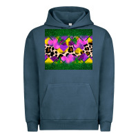 Pigment Midnight Navy mardi gras Leopard and heart Urban Hoodie - AdoDesignShop