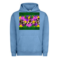 Pigment Pebble Blue mardi gras Leopard and heart Urban Hoodie - AdoDesignShop