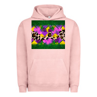Pigment Salmon mardi gras Leopard and heart Urban Hoodie - AdoDesignShop