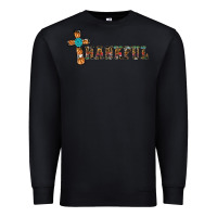 Black thankful pumpkin cross Premium Sweatshirt - RanaPortraitStore