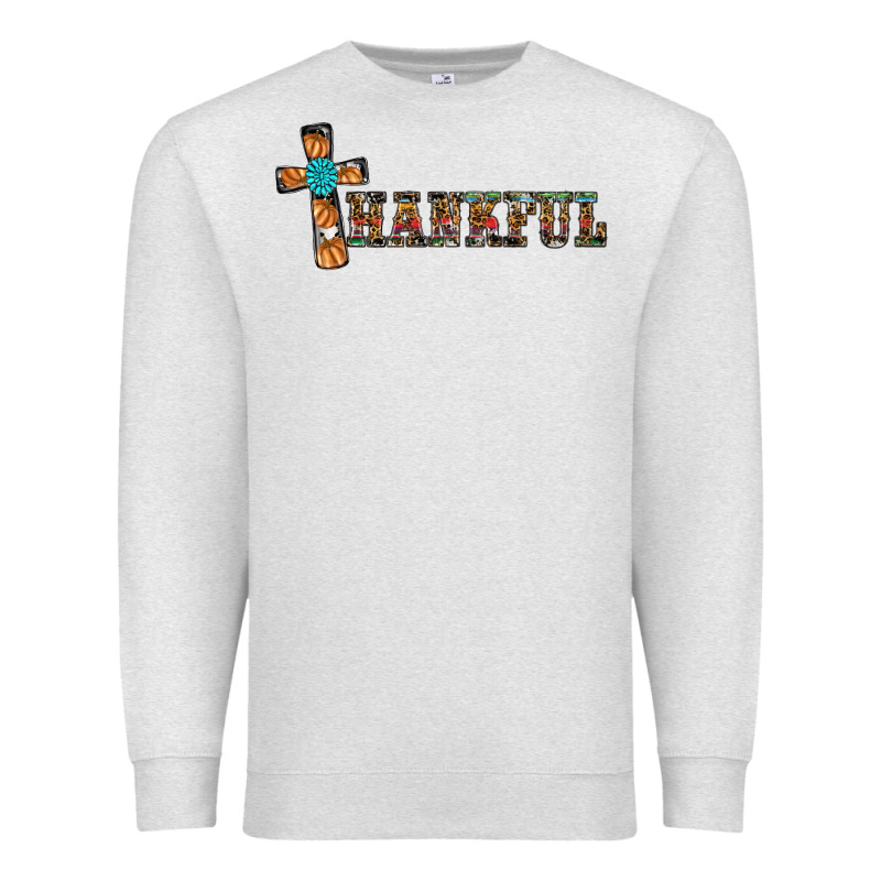 Thankful Pumpkin Cross Premium Sweatshirt by RanaPortraitStore | Teevron