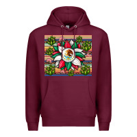 Burgundy sunflower mexican flag tumbler Premium Hoodie - JahusDesignShop