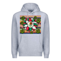Heather Grey sunflower mexican flag tumbler Premium Hoodie - JahusDesignShop