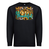 Black thankful pumpkin Premium Sweatshirt - RanaPortraitStore