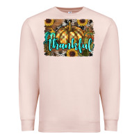 Pale Pink thankful pumpkin Premium Sweatshirt - RanaPortraitStore