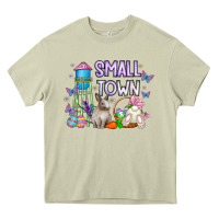 Mossy Small Town Easter Day Heavy Core Tee - CowhideDigitalArt