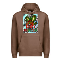 Chestnut cozy winter with gloves and scarf Premium Hoodie - AdoDesignShop