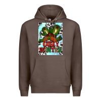 Coffee cozy winter with gloves and scarf Premium Hoodie - AdoDesignShop