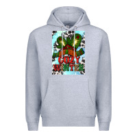 Heather Grey cozy winter with gloves and scarf Premium Hoodie - AdoDesignShop
