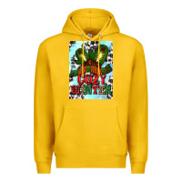 Lemon cozy winter with gloves and scarf Premium Hoodie - AdoDesignShop