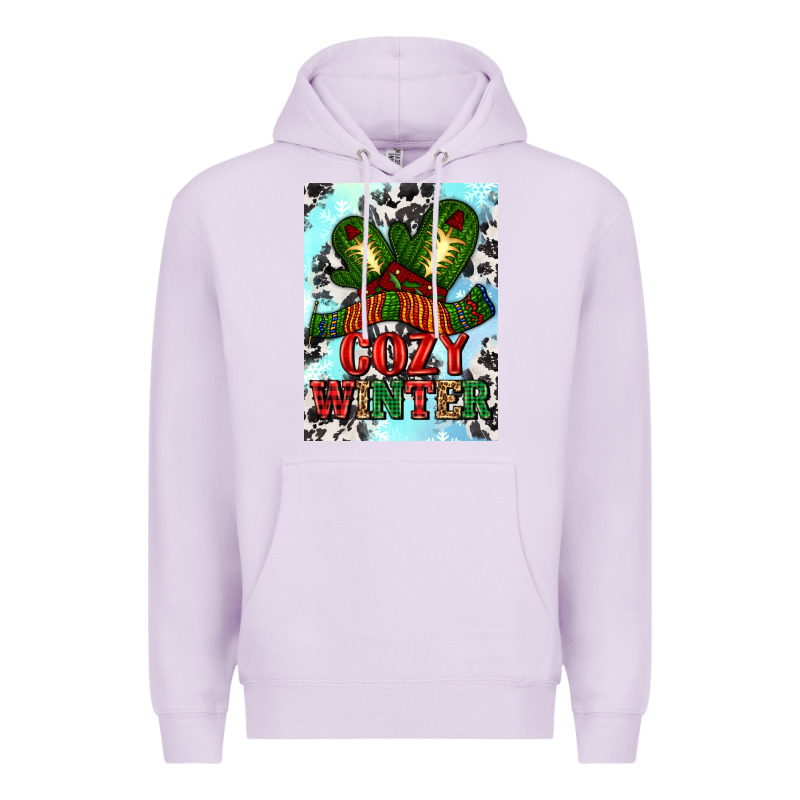 Cozy Winter With Gloves And Scarf Premium Hoodie by AdoDesignShop | Teevron