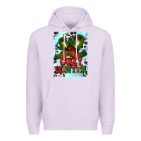 Lilac cozy winter with gloves and scarf Premium Hoodie - AdoDesignShop