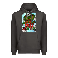 Smoke cozy winter with gloves and scarf Premium Hoodie - AdoDesignShop